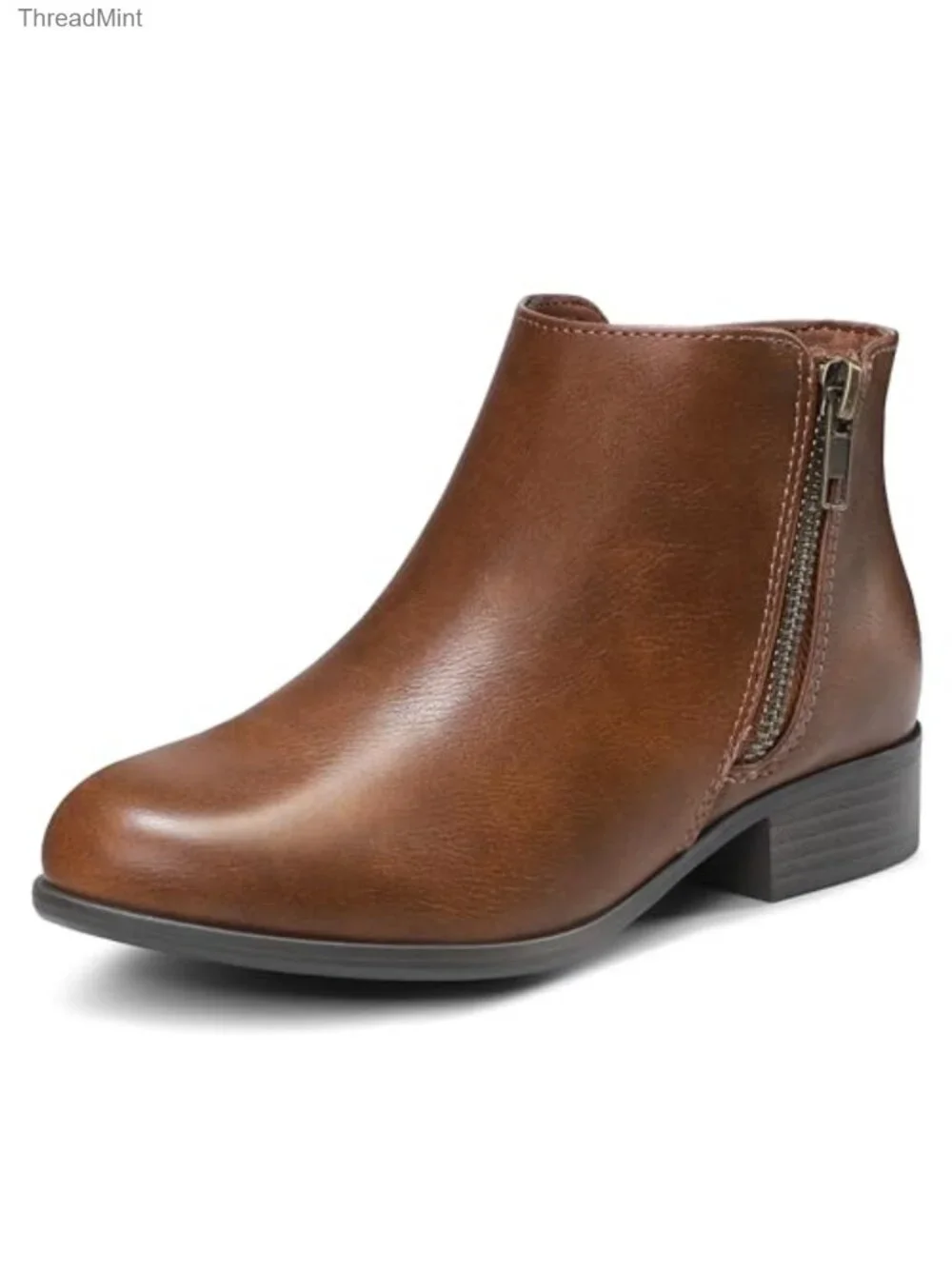 Girls Ankle Booties Side Zipper Soft Sole Comfort Shoes